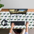 thumbnail image 4 of Long Mouse Pads for Desk,Green Blue Dinosaurs Pattern Desk Mats on Top Of Desks, Desk Mouse Pad Extra Large with 3mm Non-Slip Base and Stitched Edge for Gaming,Office,Work,Home 47.3"x23.6", 4 of 6