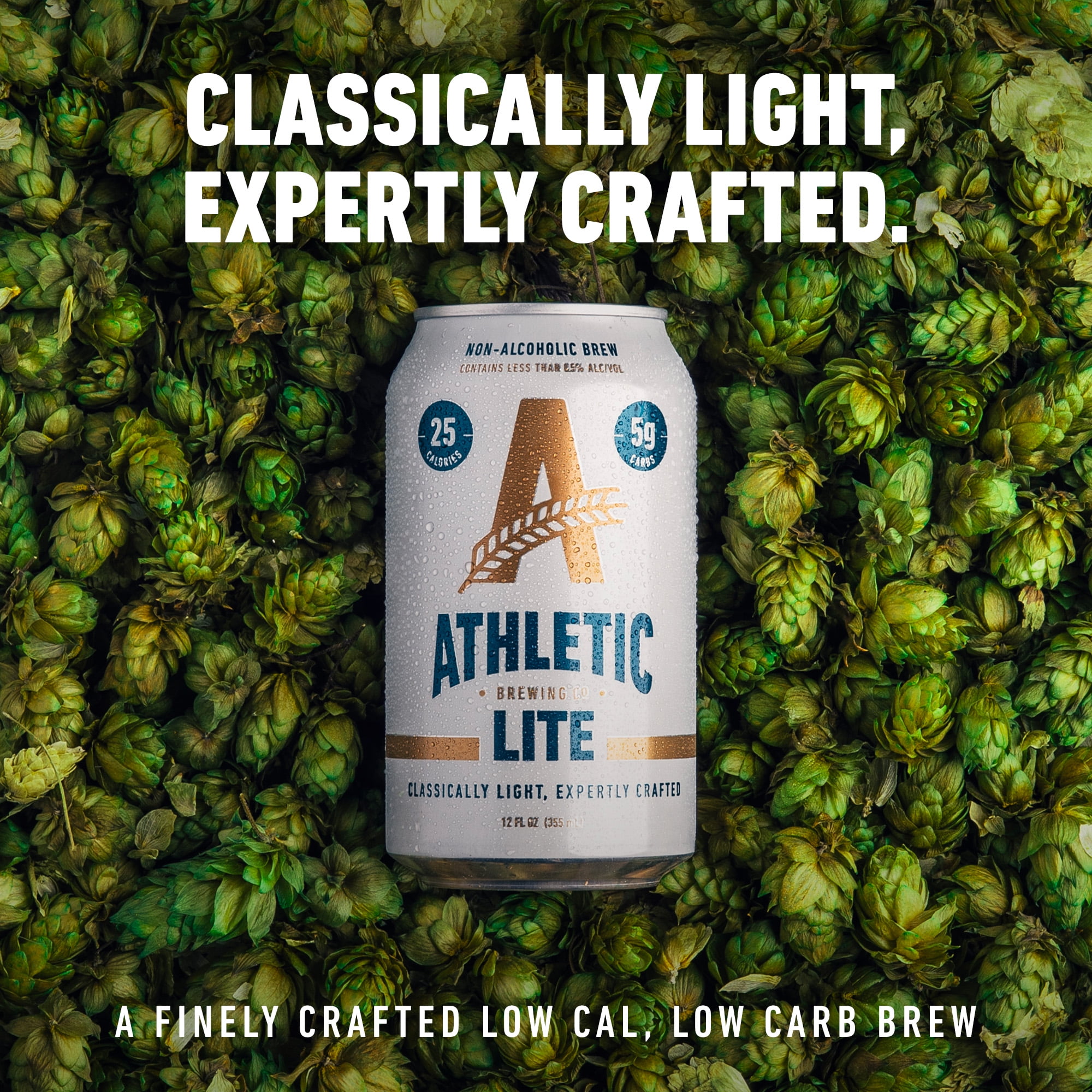 Athletic Brewing Company Athletic Lite, Light Non-Alcoholic Beer, 6 pack, 12 fl oz, <0.5% ABV