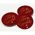 thumbnail image 3 of Inkdotpot Real Gold Foil Let Love Sparkle Wedding Tags Favor Hang Paper Tags 100 Pieces, 3 of 6