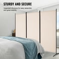 thumbnail image 4 of VEVOR Room Divider 3 Panel Fabric Room Privacy Screen for Office Bedroom Beige, 4 of 9