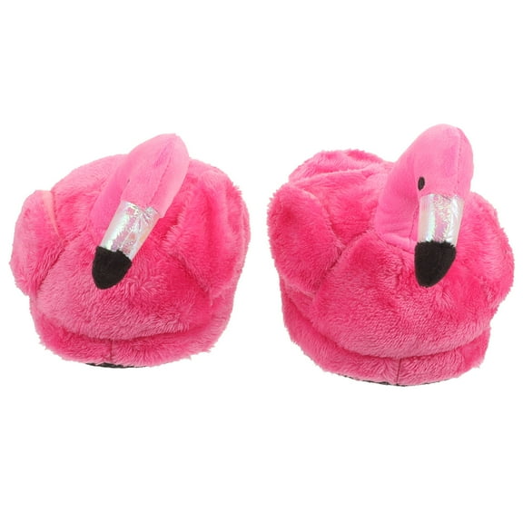 PAMINGONO Warm Slippers For Women 1 Pair Rosy Color Flamingo