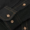thumbnail image 4 of Dovford Mens Denim Shirt Long Sleeve Jean Work Shirts Regular Fit Button Down Shirts with Pockets, 4 of 7