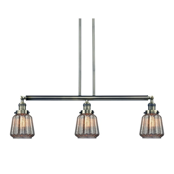 Innovations Lighting 213-S Chatham Chatham 3 Light 39" Wide Linear Chandelier - Brass