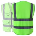 thumbnail image 4 of JKSafety 9 Pockets Class 2 High Visibility Zipper Front Safety Vest With Reflective Strips, Meets ANSI/ISEA Standards (150-Green, XX-Large), 4 of 4