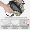 thumbnail image 3 of Uemuo Vintage Leaves Printed Lunch Bag Lunch Box Reusable Insulated Lunch Tote Bag, Leakproof Thermal Cooler Sack Food Handbags Case High Capacity, 3 of 5