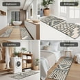 thumbnail image 5 of Beige Geometric Stripe Diamond Pattern Kitchen Rugs Sets Of 3,Kitchen Runner Rugs Non Skid Washable,Decorative Kitchen Floor Mats for Kitchen,Sink,Laundry,17"x30"+ 17"x47" + 17"x59", 5 of 6