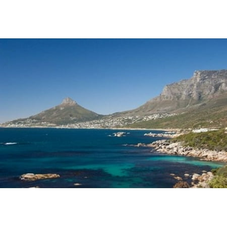 Camps Bay and Clifton area view of the backside of Lions Head Cape Town South Africa Poster Print by Cindy Miller