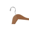 thumbnail image 5 of Quality Semi Curved Wooden Suit Hangers, 10-Pack Smooth Finish Solid Wood Coat Hanger with Swivel Hook, Jacket, Pant, Dress Clothes Hangers (Natural, 10), 5 of 5