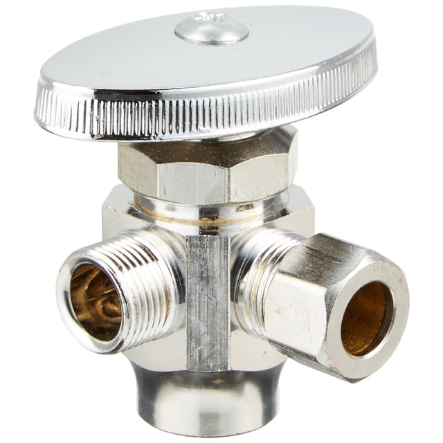 BrassCraft R1901LRX C1 Double Sortie avec Entrée de Sueur 1/2 Pouce Entrée de Sueur Nominale X Sortie de Tube Extérieur 3/8 Pouce, Chrome