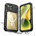 thumbnail image 3 of SaniMore for iPhone 15 Pro Max 6.1" 2023 Case with Built-in Screen Protector IP68 Waterproof Aluminum Alloy Cover Ultra-clear PC Backplane Heavy Duty Full Protective Cover for iPhone 15 Pro Max, Black, 3 of 11