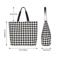 thumbnail image 5 of Yiaed Houndstooth Black And White Print Handbag for Women Tote Purse Shoulder Bag Large Fashion Hobo Purse Handbag Shopping Tote, 5 of 5