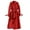 Red, variant on Women's Double Breasted Long Trench Coat Belted Notch Lapel Overcoat Windproof Classic Commuting Outerwear (XS, Red)