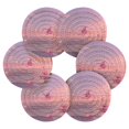thumbnail image 2 of 6 Pcs Drink Coasters with Holder 3.94in Woven Coasters for Drinks Pink Butterflies Flying Coaster Set for Protection Table, 2 of 7