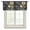 Black, variant on You Are My Sunshine Sheer Curtains Valances for Windows Yellow Sunflowers Cute Bees Heart Black Chiffon Kitchen Valances for Cafe, Voile Window Treatments Curtains for Living Room Bedroom, 42"x12"