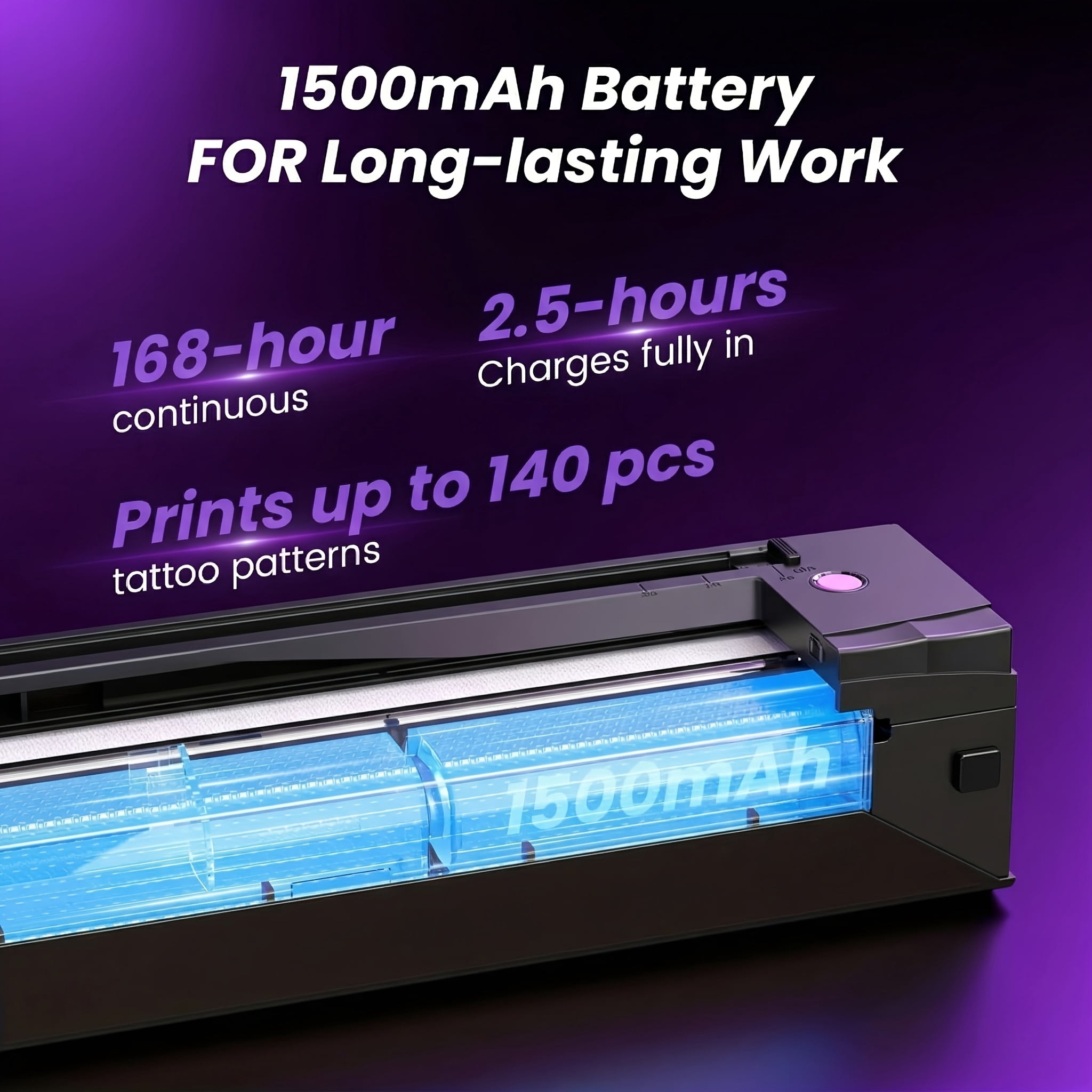 2026 New Inkless A4 Thermal Printer, Document Printer And Tattoo Transfer Printer, Wireless Thermal Printer Compatible with Smartphones And Tablets, Suitable for Thermal Paper/Tattoo Transfer Paper