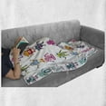 thumbnail image 6 of Cartoon Soft Flannel Fleece Throw Blanket, Colorful Style Robot Futuristic Funny Mascots Friendly Androids, Cozy Plush for Indoor and Outdoor Use, 60" x 80", Multicolor, by Ambesonne, 6 of 6