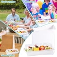thumbnail image 7 of 50 Pack Charcuterie Boxes with Clear Lids, Paper Charcuterie Box, Disposable Sandwich Boxes, Rectangle To Go Food Containers, White Bakery Boxes for Desserts Strawberries Sushi Cookies, 7 of 7