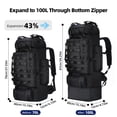 thumbnail image 2 of Mochila LibSkyln para Campamento y Senderismo 100L Impermeable Negra, 2 of 6
