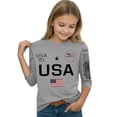 thumbnail image 4 of Abcomgle Shirts for Girls Kids 3/4 Sleeve Patriotic T Shirt 4th Of July Tops Crew Neck USA Flag Graphic T-Shirt Independent Day Shirts,Gray,12-13Years, 4 of 4