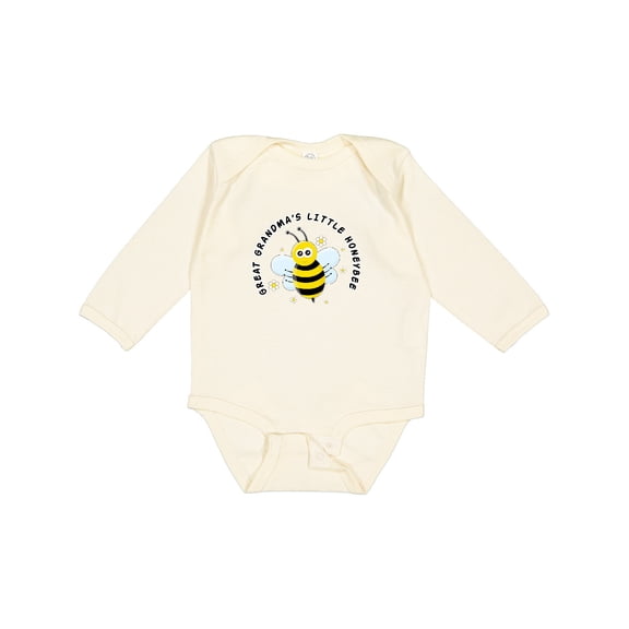 Inktastic Great Grandma's Little Honeybee Boys or Girls Long Sleeve Baby Bodysuit