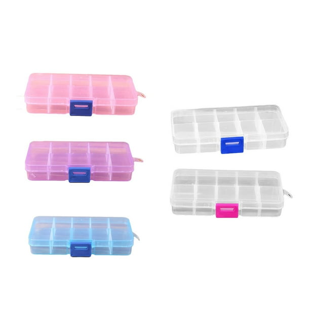 10 Grids Plastic Storage Box for Small Component Jewelry Tool Box 