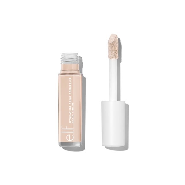elf, Corrector de camuflaje hidratante, Ligero, Cobertura completa, Larga duración, Oculta, Corrige, Cubre, Hidrata, Destaca, Beige justo, Acabado satinado, 25 tonos, Uso durante todo el día, 0.20 Fl