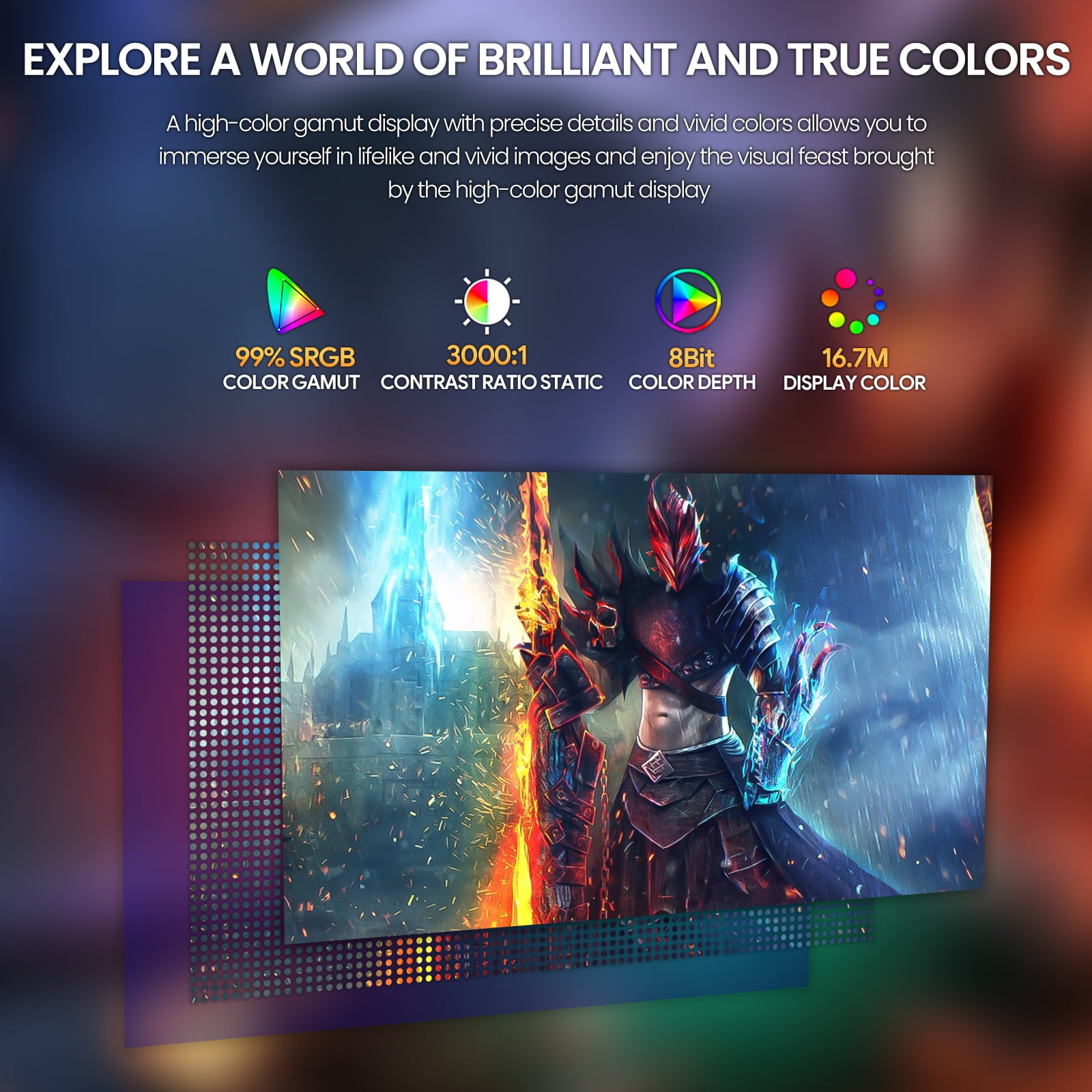 CRUA 32" QHD 165Hz Curved Gaming Monitor, VA Screen ，1800R, FreeSync, 99 sRGB, Low Blue Light, HDMI/DisplayPort, Wall Mountable - Black