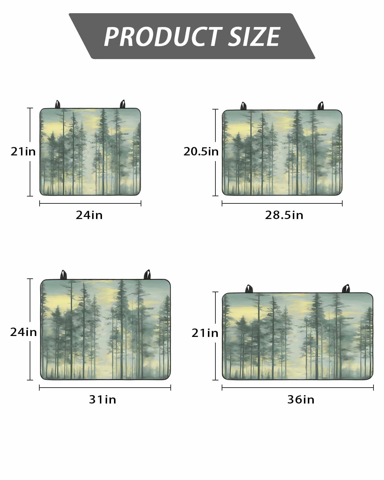 Stove Top Covers for Electric Stove, Green Forest Glass Stovetop Cover Protector, Modern Oil Painting Art Botanical Induction Cooktop Protector Oven Mat for Kitchen Countertop 24"x21"