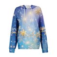 thumbnail image 5 of Hoodies For Women Oversized Winter Cute Sweatshirts Pullover Trendy Fall Clothes, Christmas Print Lightweight Design without Pockets for Comfortable Fall Winter Wear,Blue,L, 5 of 6