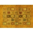 thumbnail image 1 of Ahgly Company Machine Washable Indoor Rectangle Abstract Yellow Modern Area Rugs, 5' x 8', 1 of 4