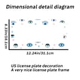 thumbnail image 2 of 2PC The Devil's Eye Style License Plate Prame Aluminum Rust-Proof Auto Parts License Plate Decorative Screws Fit Standard 2 Holes  U.S. License Plate, 2.2x 6.3 Inch, 2 of 7