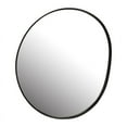 thumbnail image 2 of Noire Black Abstract Metal Round Modern Wall Mirror, 2 of 6