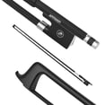thumbnail image 3 of Arco de violín Ammoon 4/4 Arco de violín Fibra de carbono Palo redondo Arco de violín Rana de ébano Crin de caballo negro Bien equilibrado TOMSHOO Arco de violín, 3 of 6