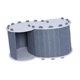 thumbnail image 5 of Cat de túnel de juego de gato cueva de gato con 2 hoyos cubierta universal removible resistente a los rasguños para 2 gatos nido escondito de la casa Gris oscuro, 5 of 8