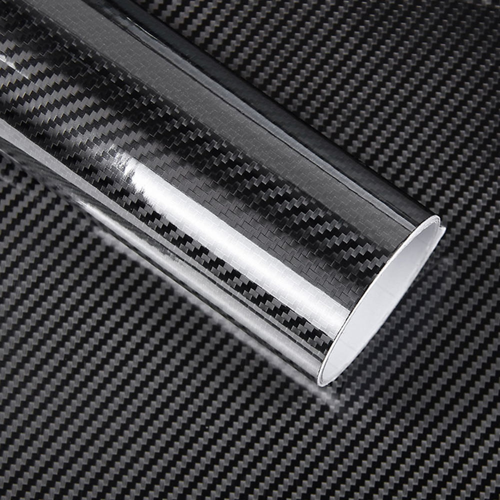 Carbon Fiber Vinyl Car Film 4D Black Weatherproof Foil Wrap PVC Decals Sticker