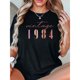 thumbnail image 1 of Camiseta Vintage de Mujer con Estampado del 40º Cumpleaños de 1984 - Cuello Redondo Suave, Manga Corta con Estampado de 1984, Atuendo de Cumpleaños, Ropa Casual o Regalo Ideal para Ropa Deportiva y At, 1 of 6