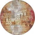 thumbnail image 3 of Unique Loom Outdoor Modern Collection Area Rug - Pine (8' Round Multi/Brown), 3 of 7