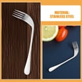 thumbnail image 3 of BRIGHTFUFU 1Set Silver Adaptive Utensils Set Bent Spoon and Fork for Easy Feeding At Home, 3 of 8