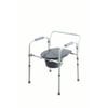 Equate Steel Foldable 3-in-1 Bedside Toilet Commode, 400 lb Weight Capacity