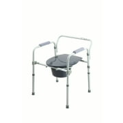 Equate Steel Foldable 3-in-1 Bedside Toilet Commode, 400 lb Weight Capacity