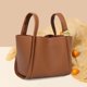 thumbnail image 1 of Bolso de cubo para mujer, correa ajustable, bolso de mano nupcial de cuero PU, bolso de transporte de moda, 1 of 6