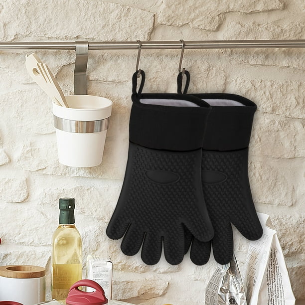 Ensemble de cuisine en Silicone, supports de casseroles résistants à la  chaleur, gants de four antidérapants et Anti-brûlure en coton pour la  cuisson de la cuisine