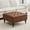 Brown-A, variant on BRILHAMEZ 31" Button Tufted Linen Upholstered Square Storage Ottoman with High-Density Foam Padding for Living Room & Bedroom, Brown