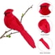 thumbnail image 5 of TENDYCOCO 2 Piezas Figuras Decorativas de Aves Simuladas Artesanía de Aves Festival Decoración de Bodas Fiestas Adorno para el hogar (Rojo), 5 of 7