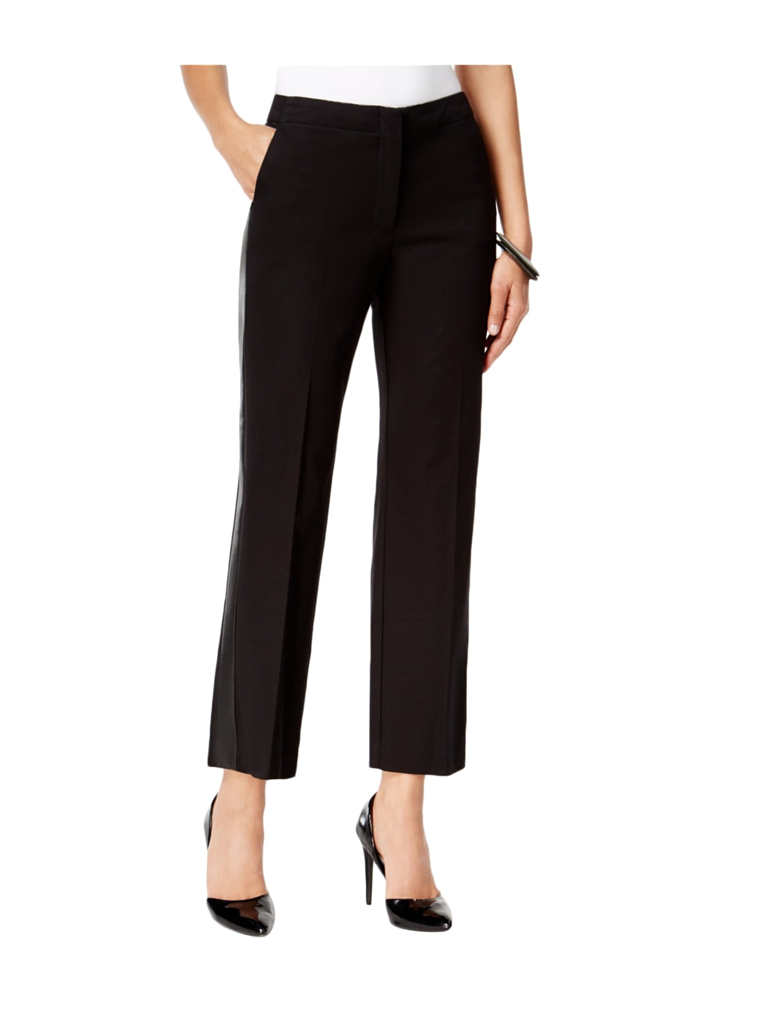 petite leather trousers