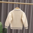 thumbnail image 4 of Mercatoo Boys Girls Long Sleeve High Neck Knit Pullover Toddler Baby Winter Warm Solid Color Sweater Shirts Little Clothes, 4 of 5