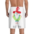 thumbnail image 4 of Lsque Hello Summer Gnome 2 Mens Sleep Pajama Shorts,Short Pajama Pants, Cotton Ultra-Soft Knit-3X-Large, 4 of 9