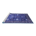 thumbnail image 2 of Ahgly Company Machine Washable Indoor Rectangle Oriental Blue Traditional Area Rugs, 7' x 10', 2 of 4