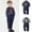 Black, variant on YUANxueke Boys Cotton Button Down Shirts & Jumpsuit & Bow Tie 3-Piece Fashion Formal Outfit Sets,Black,Navy,Sizes 3M-6Y