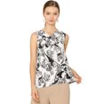 thumbnail image 1 of Allegra K Blusa Sin Mangas Estampado Floral Abstracto Cuello Vuelto Verano Para Mujer Blanco XS Unique Bargains Blusa, 1 of 6